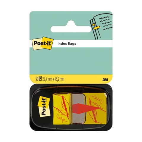 Segnapagina removibili Post-it® Index Medium ''Firma qui'' 50 fogli giallo 680-31
